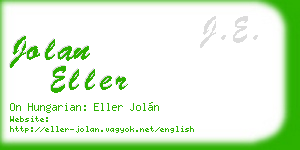 jolan eller business card
